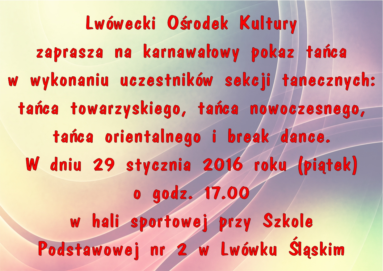 Karnawałowy pokaz tańca