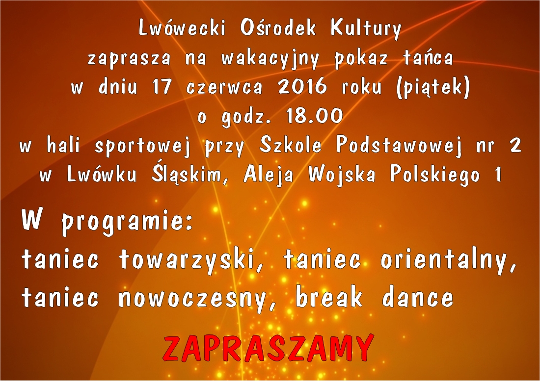 Wakacyjny pokaz tańca