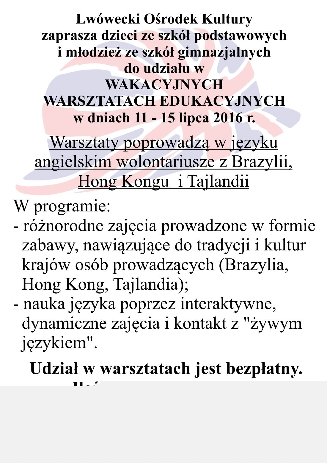 Warsztaty edukacyjne