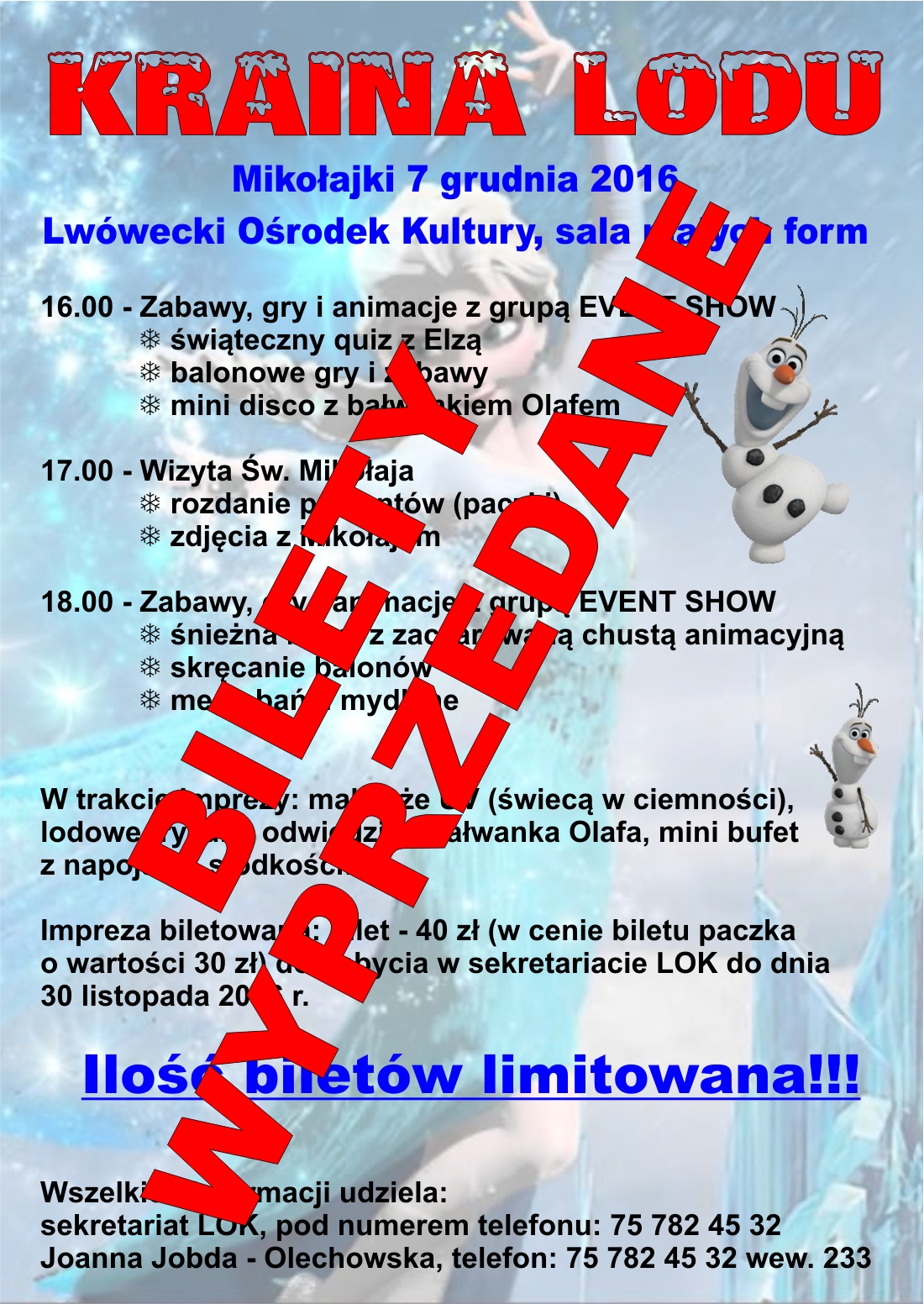 Kraina Lodu – Mikołajki w LOK