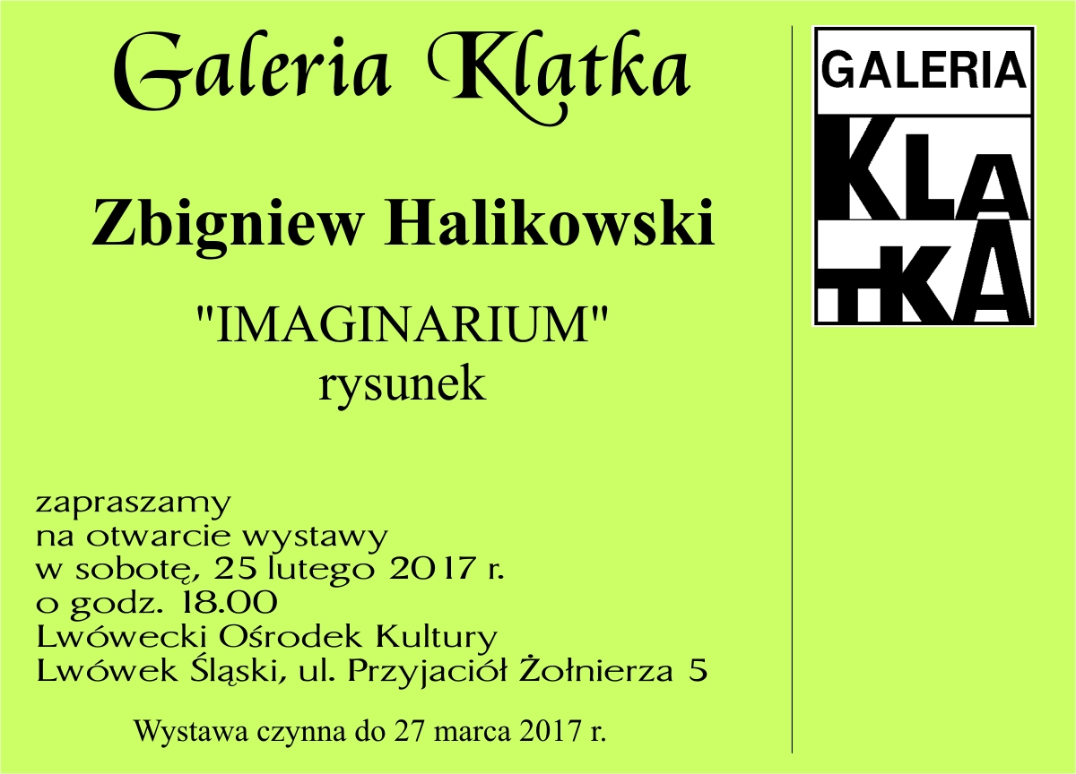Otwarcie wystawy rysunku Zbigniewa Halikowskiego