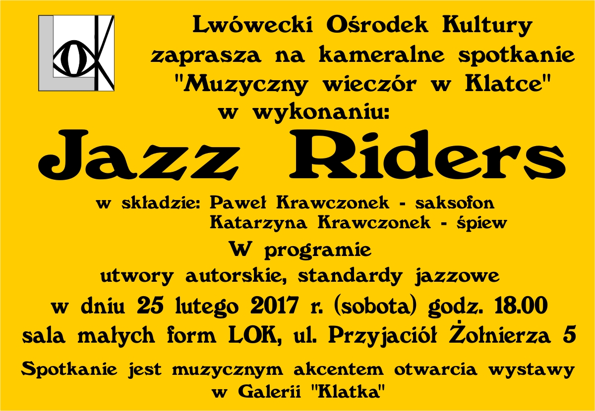 Jazz Riders – Koncert duetu Paweł Krawczonek, Katarzyna Krawczonek