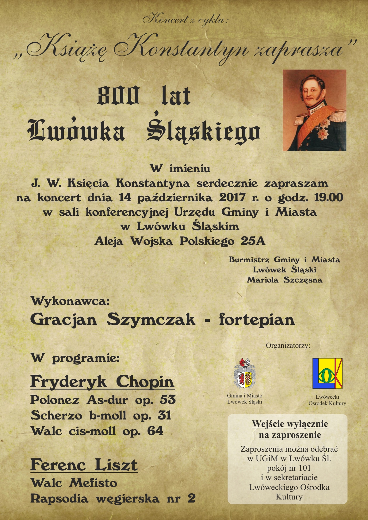 Koncert z cyklu: Książę Konstantyn zaprasza