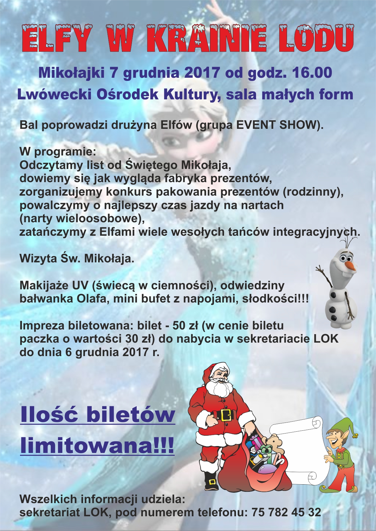 Elfy w krainie lodu – bal mikołajkowy