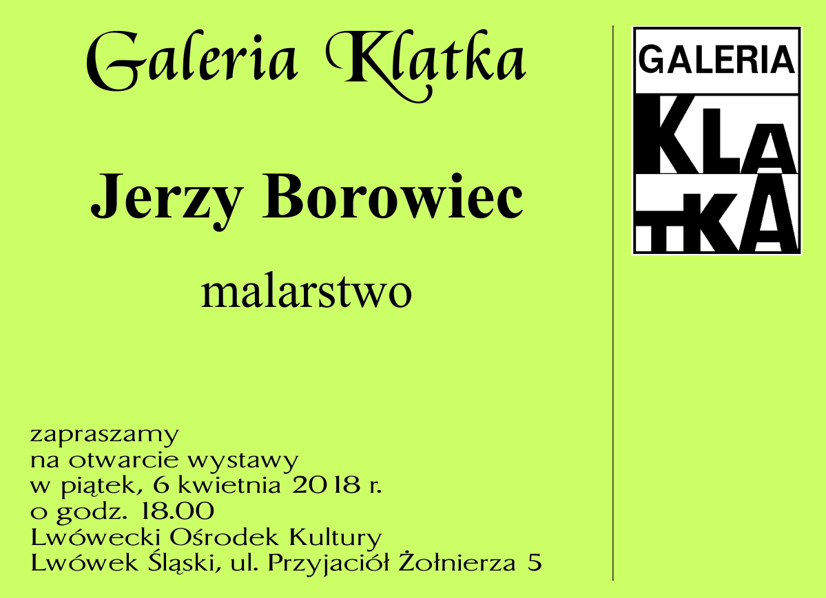 Otwarcie wystawy malarstwa Jerzego Borowca