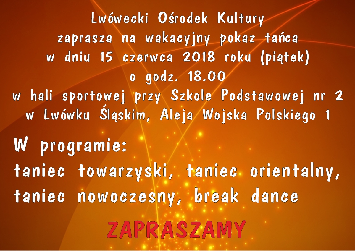 Wakacyjny pokaz tańca
