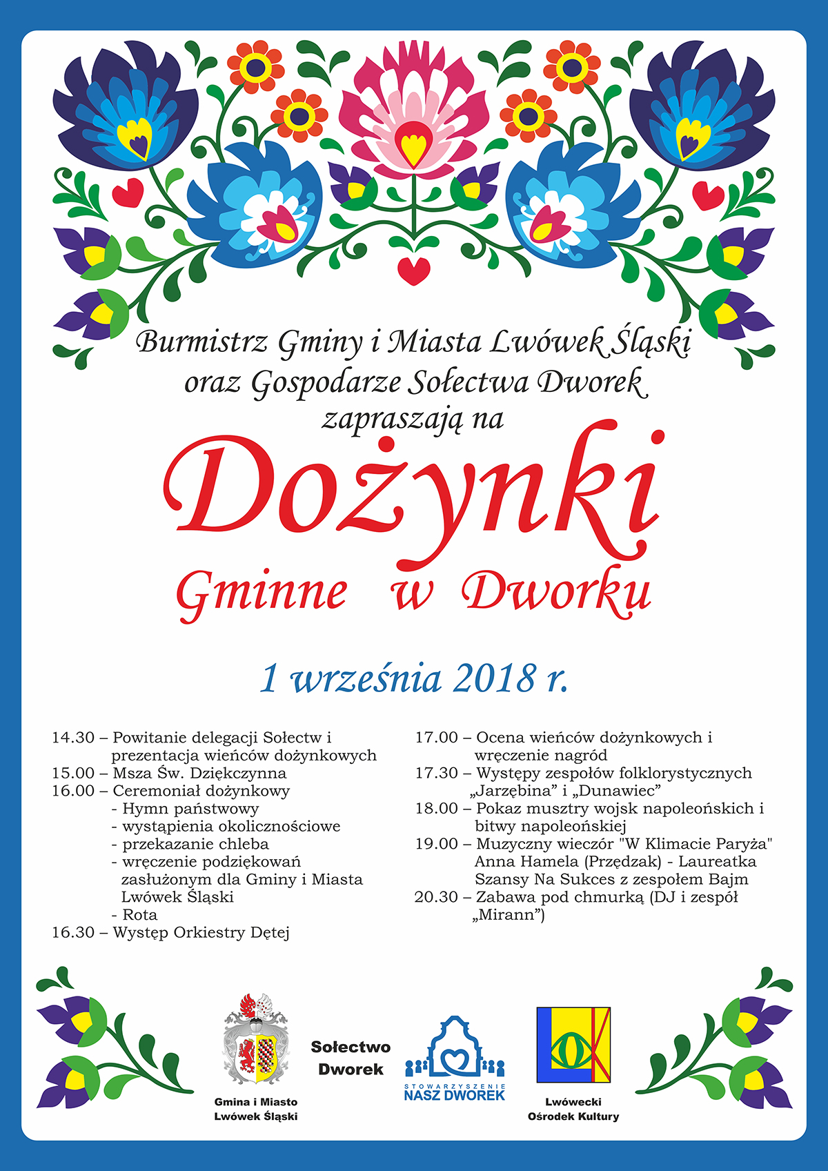 Dożynki Gminne – Dworek 2018