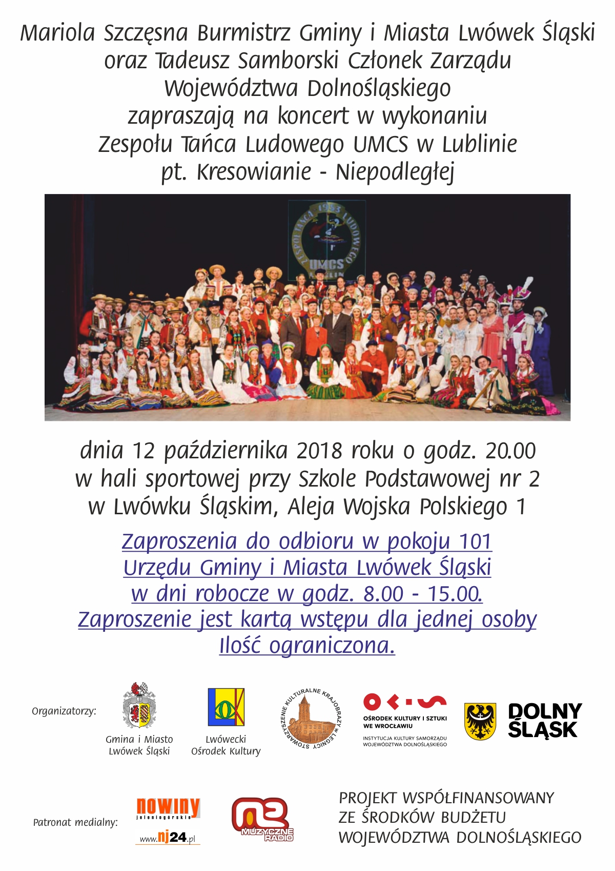 Koncert Zespołu Tańca Ludowego UMCS w Lublinie