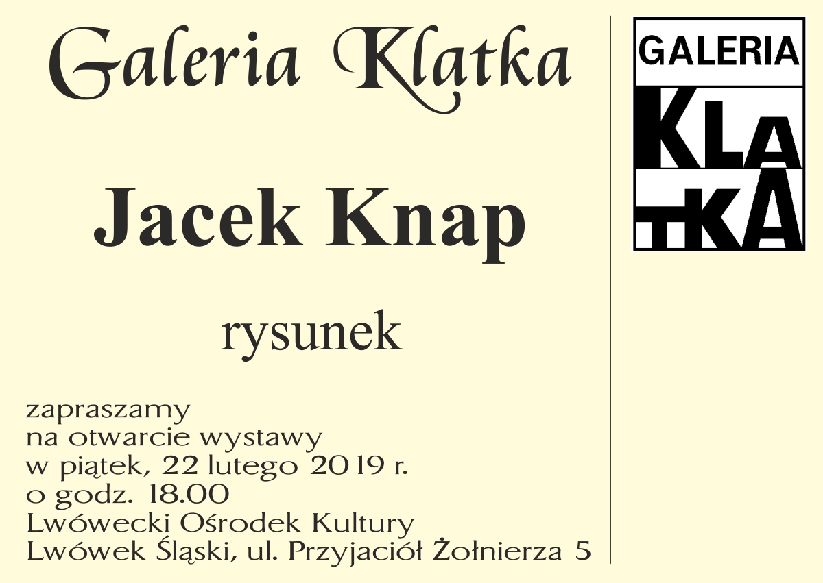 Otwarcie wystawy rysunku Jacka Knapa