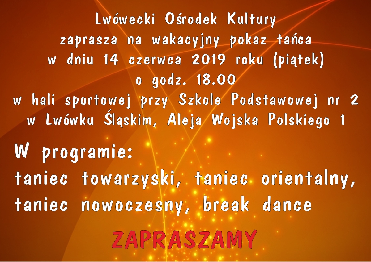 Wakacyjny pokaz tańca