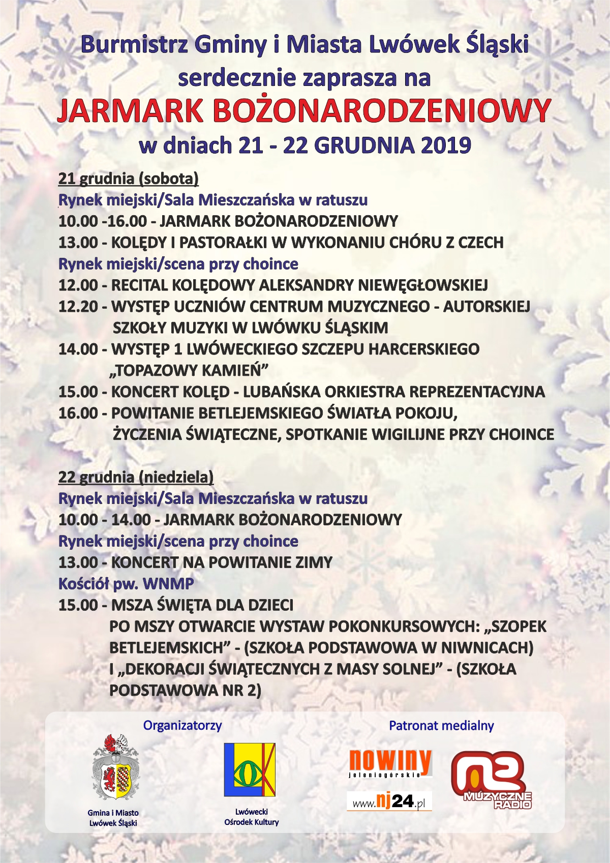 Jarmark bożonarodzeniowy – program