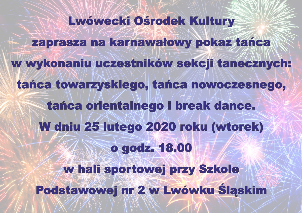 Karnawałowy pokaz tańca