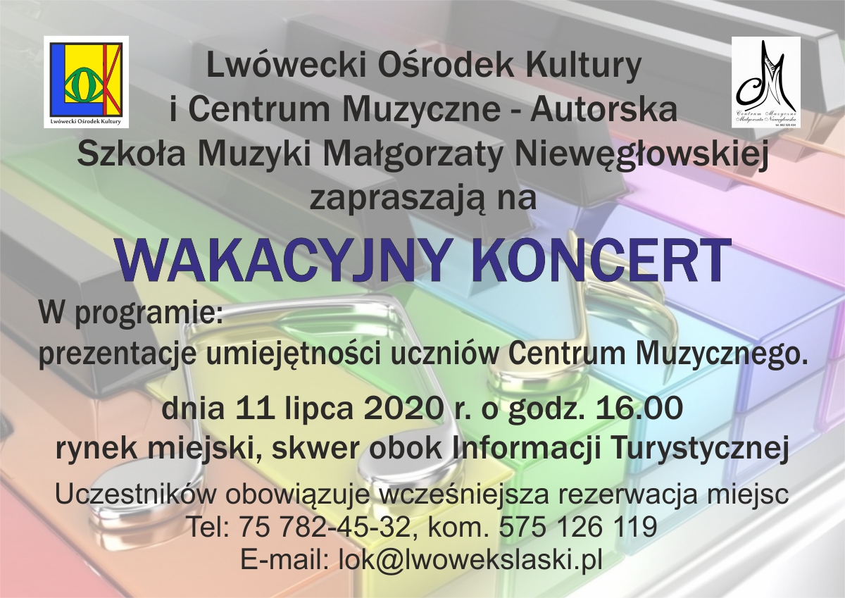 Wakacyjny koncert Centrum Muzyczego – Autorskiej Szkoły Muzyki Małgorzaty Niewęgłowskiej