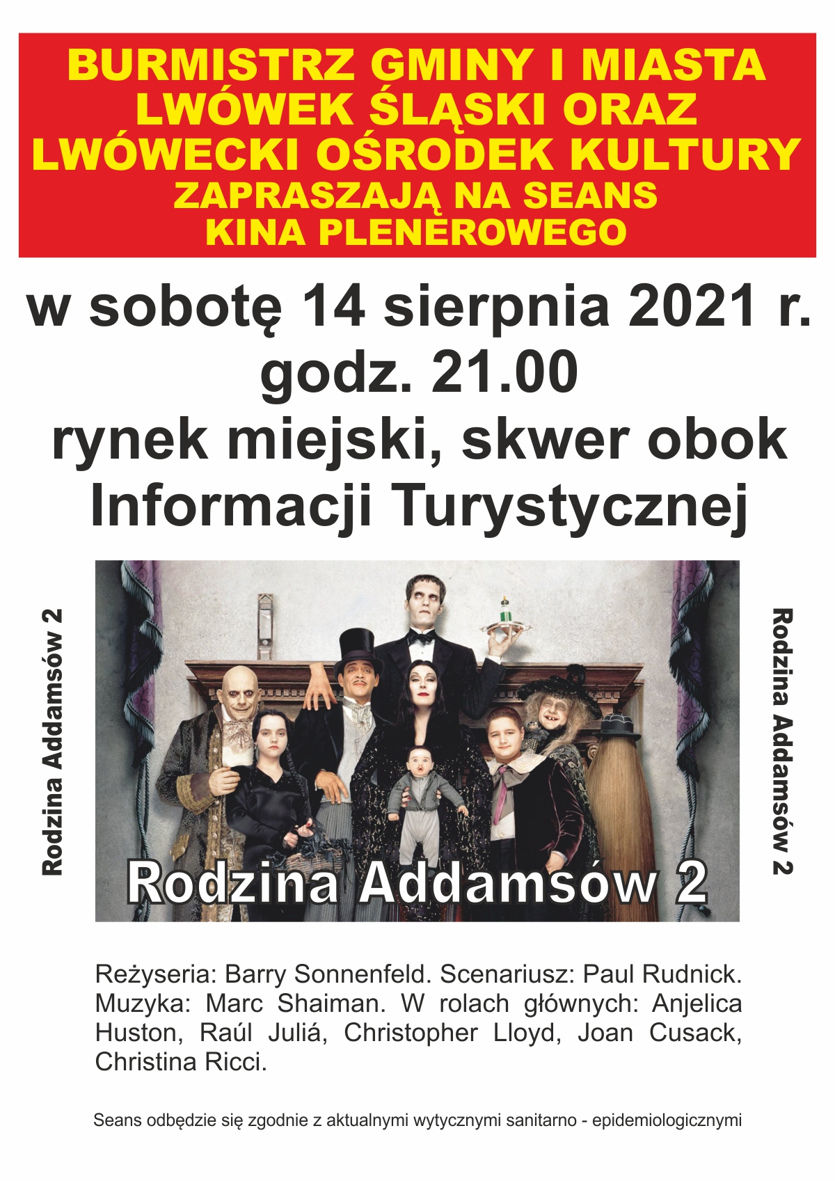 Kino plenerowe – Rodzina Addamsów 2 – UWAGA FILM BEZ LEKTORA!!!