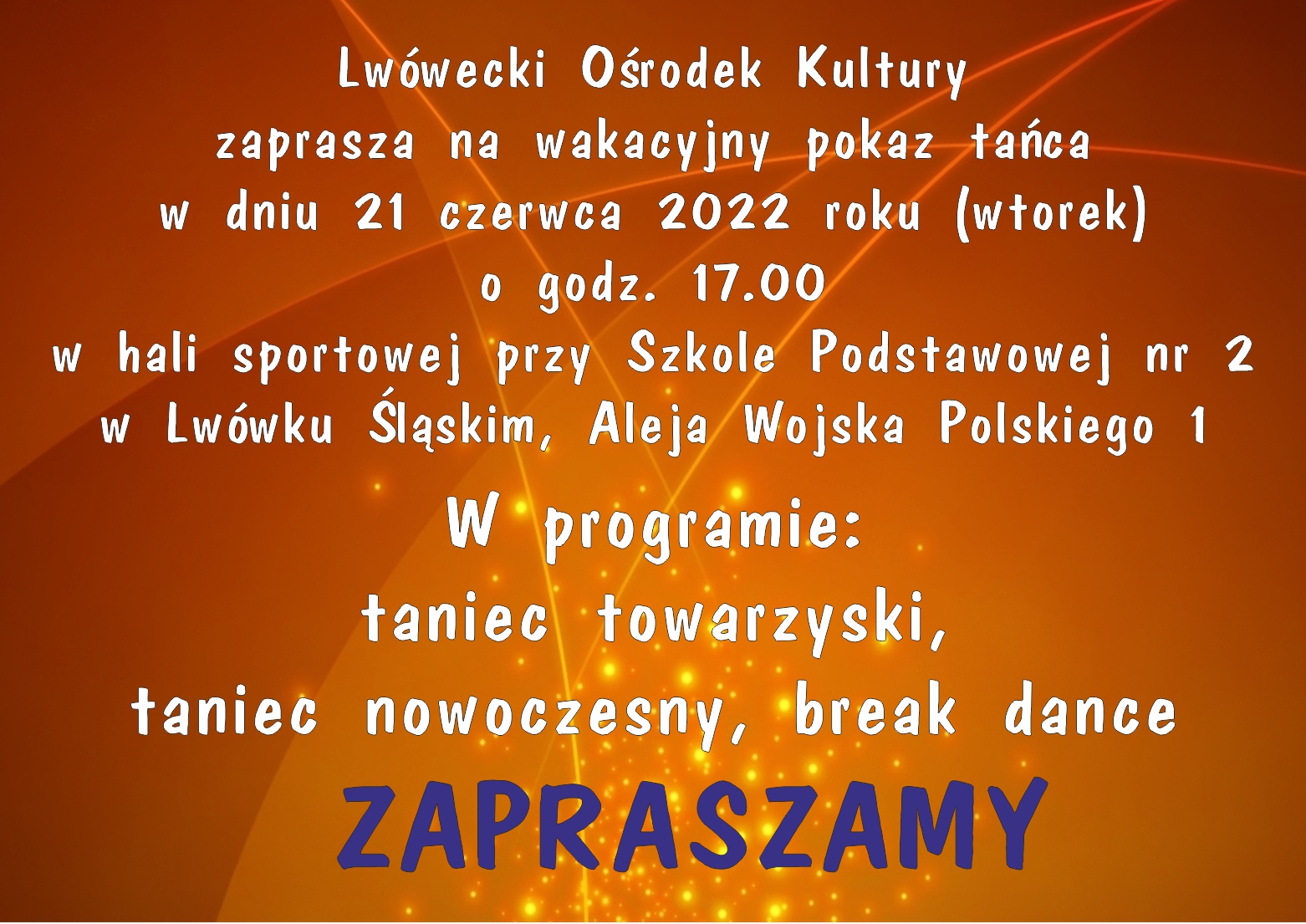 Wakacyjny pokaz tańca