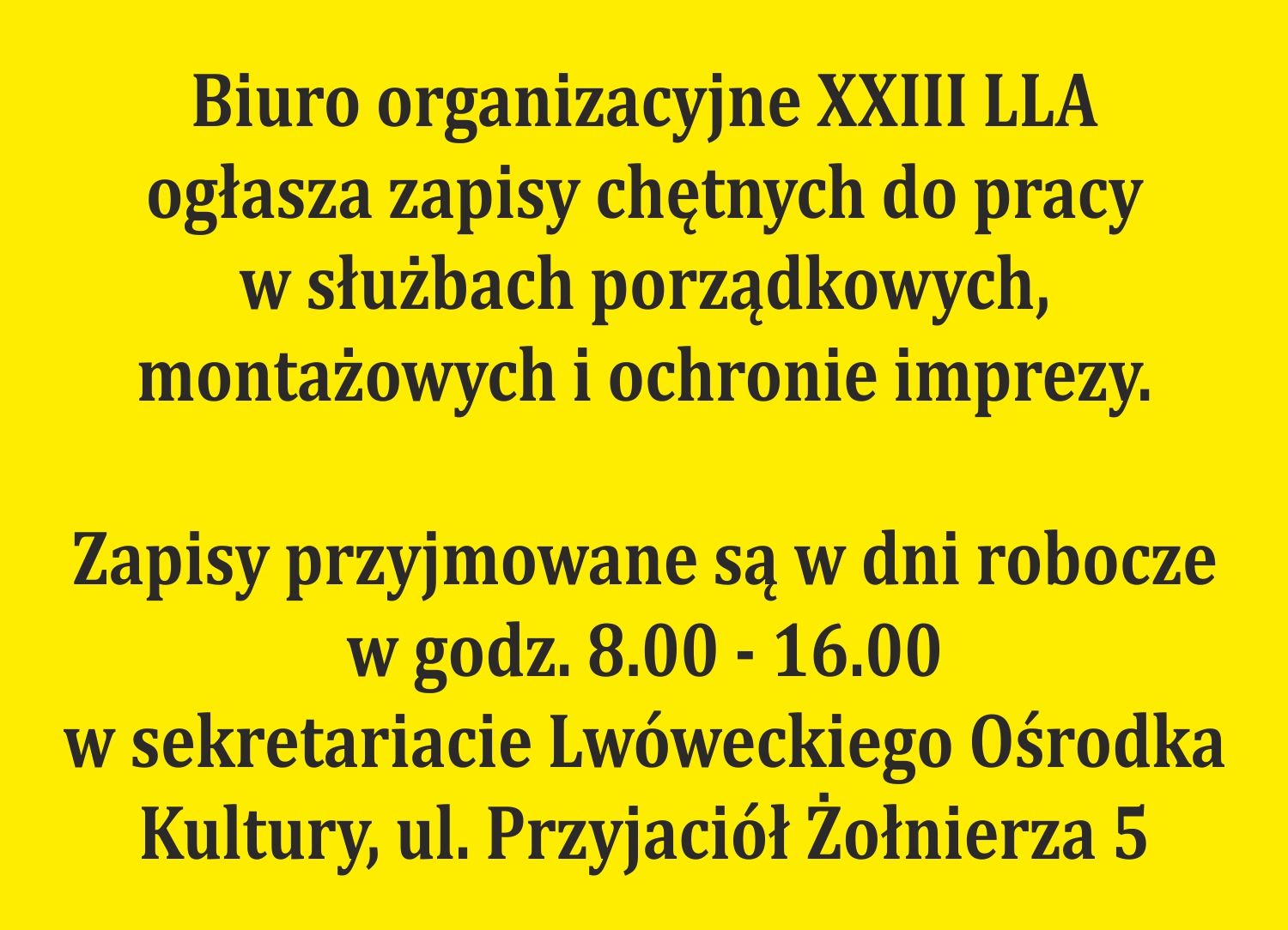 Lwóweckie Lato Agatowe – praca