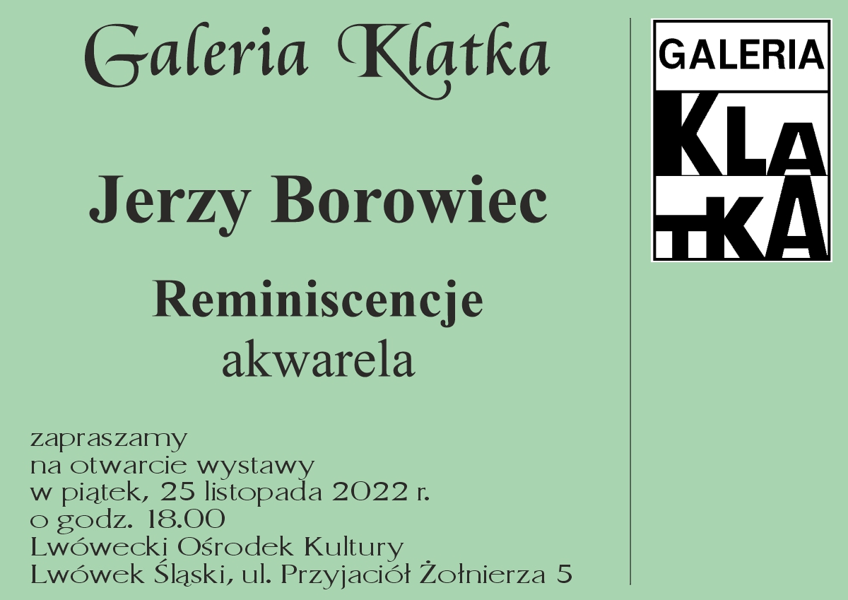 Otwarcie wystawy akwareli Jerzego Borowca