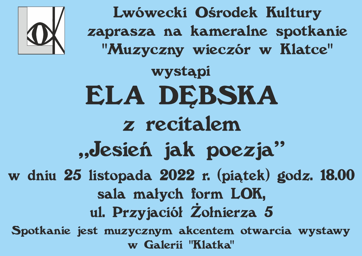 Jesień jak poezja – recital Eli Dębskiej