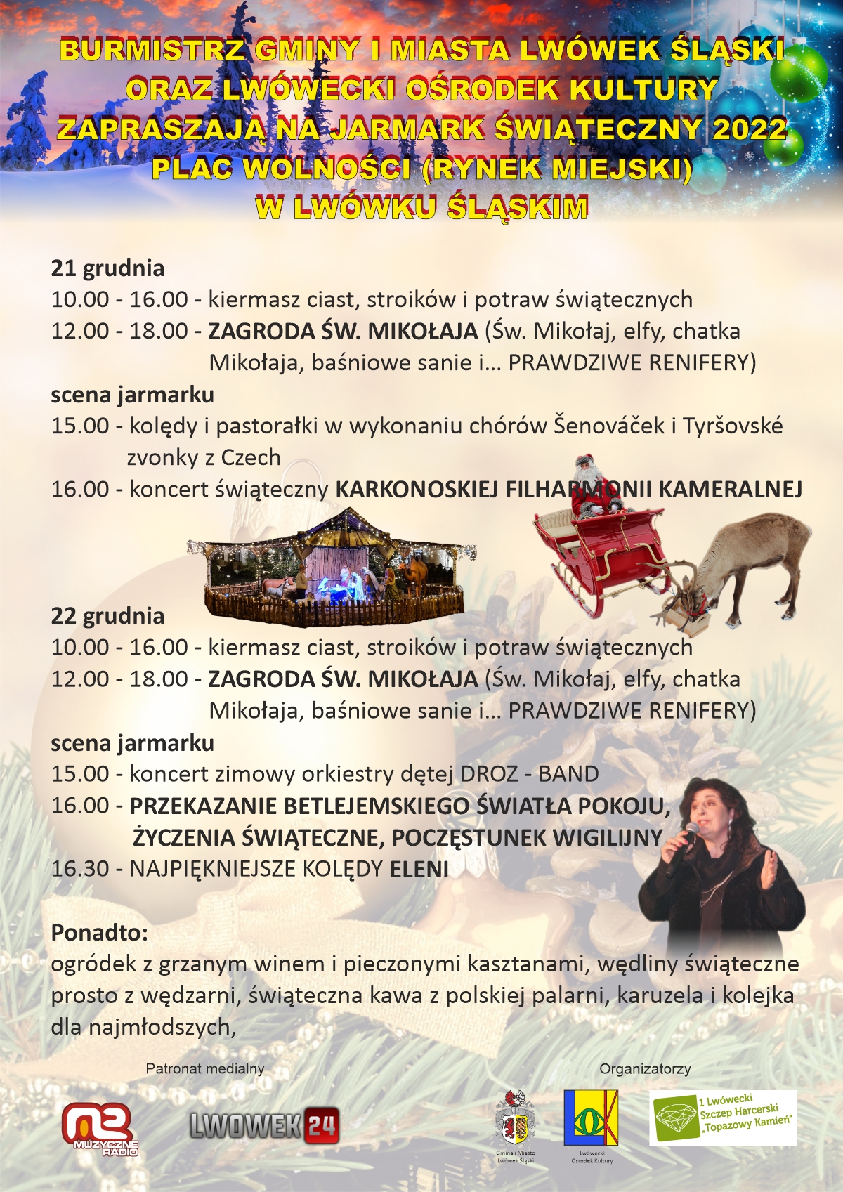 Kiermasz świąteczny 2022 – program