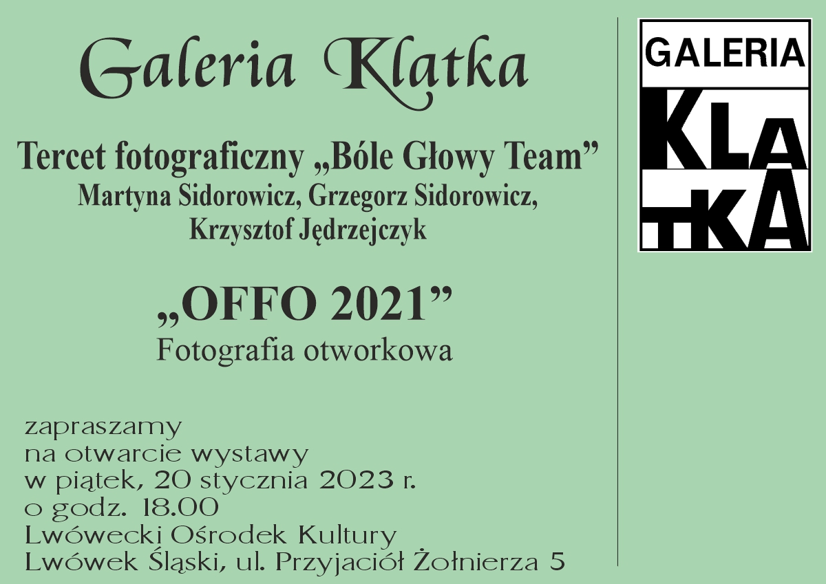 Otwarcie wystawy fotografii Tercetu fotograficznego – Bóle Głowy Team
