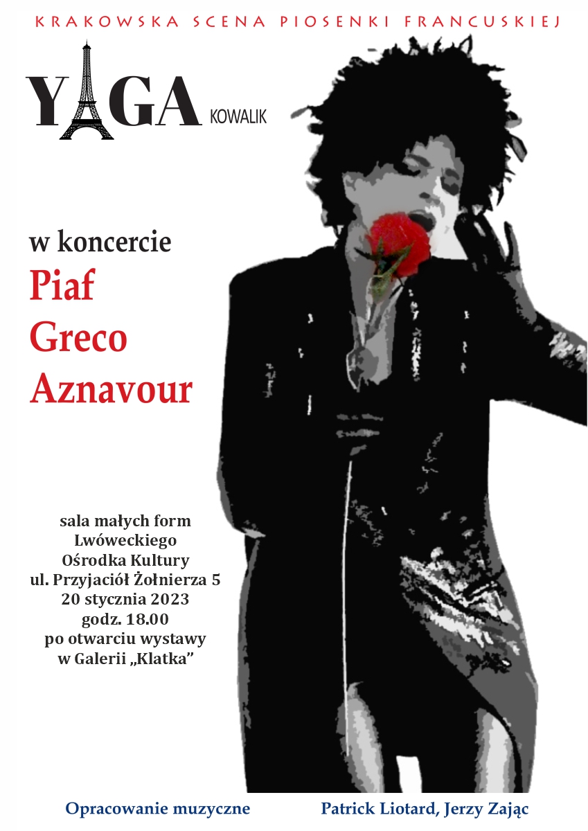 Yaga Kowalik w koncercie …PIAF…GRECO…AZNAVOUR