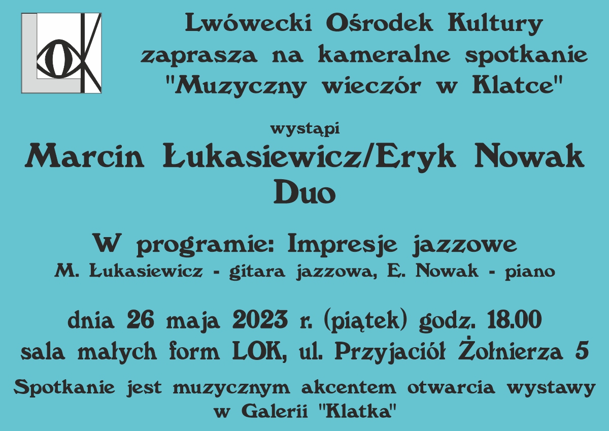 Impresje jazzowe – Marcin Łukasiewicz, Eryk Nowak Duo