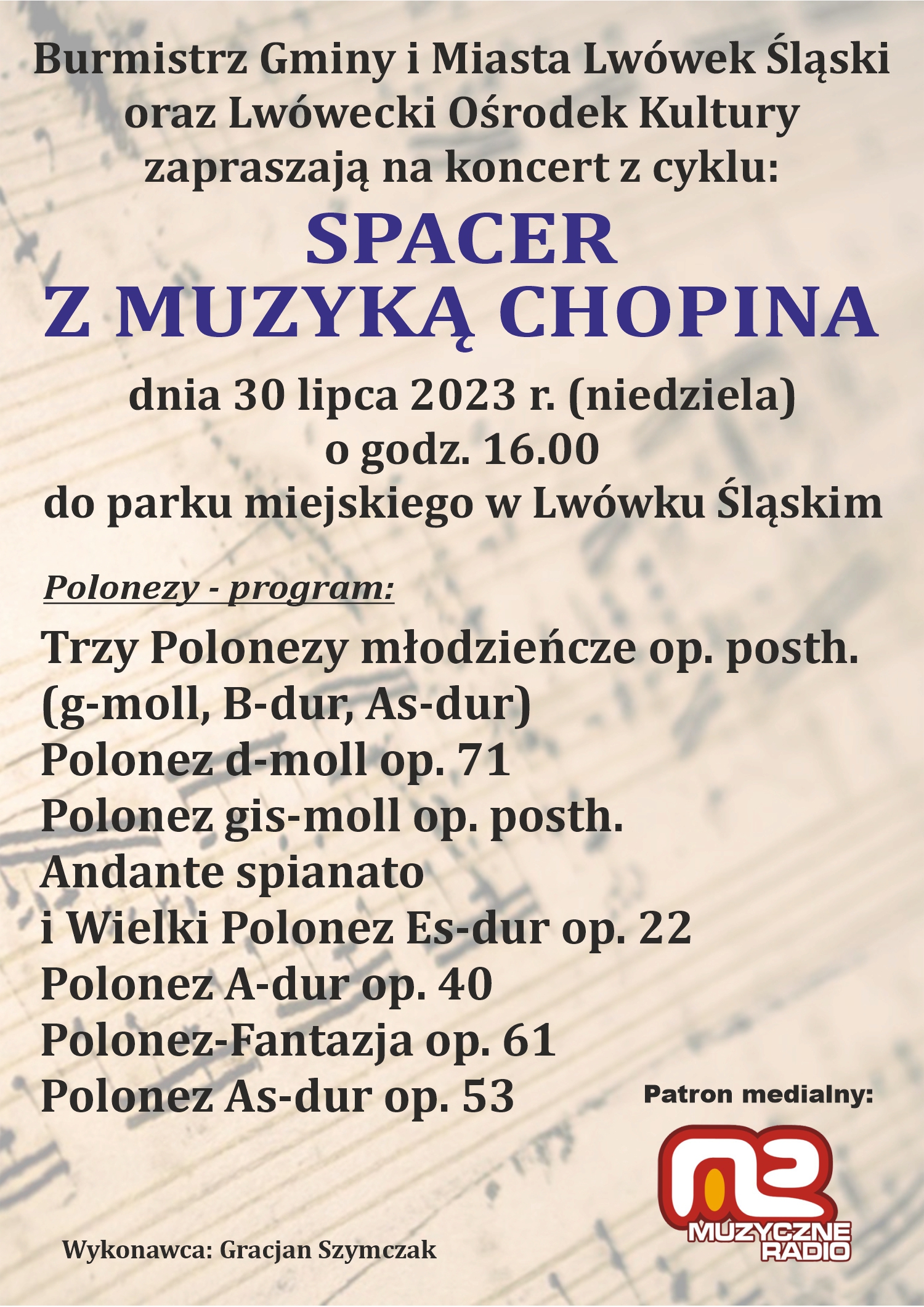 Spacer z muzyką Chopina