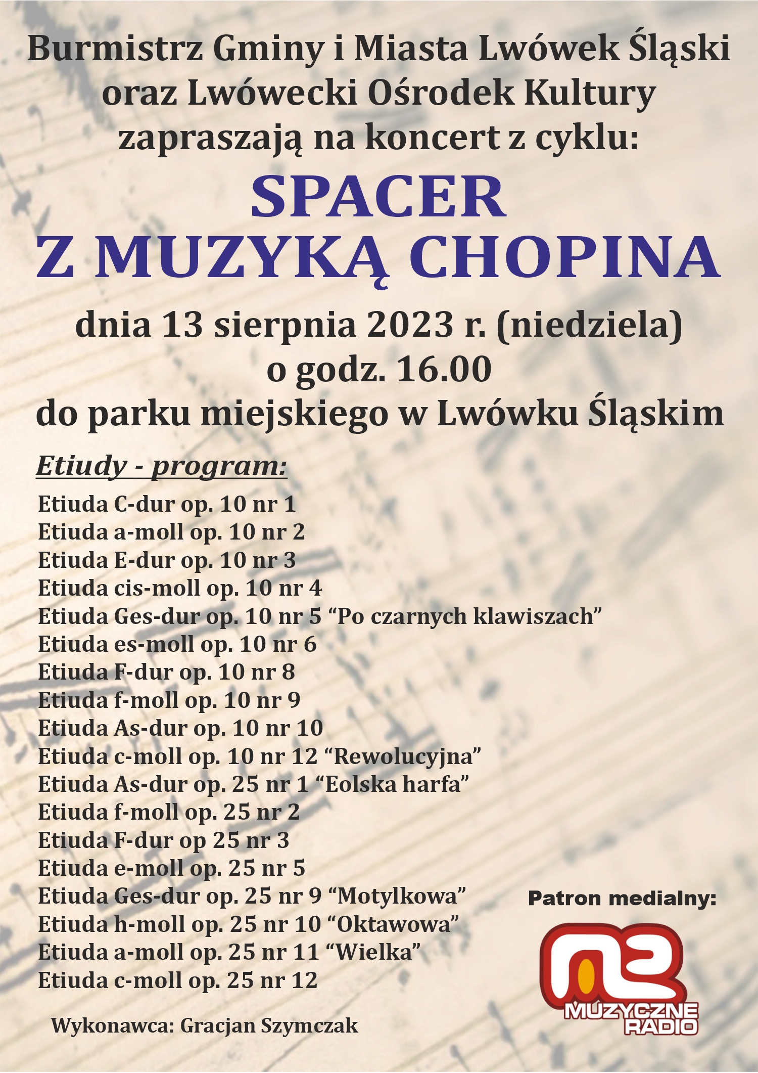 Spacer z muzyką Chopina