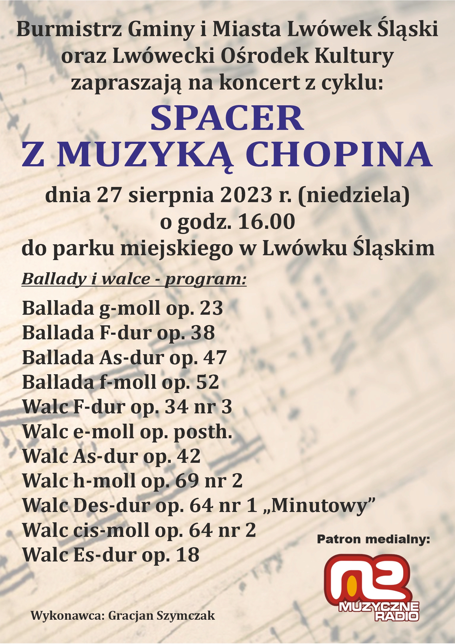 Spacer z muzyką Chopina