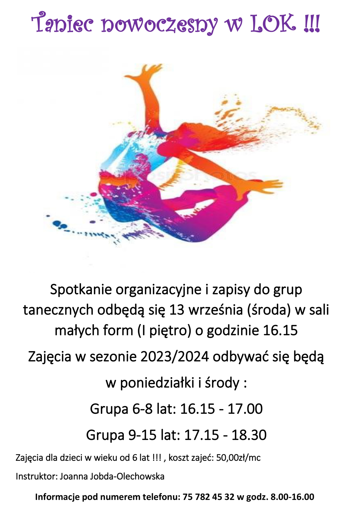 Zajęcia tańca nowoczesnego