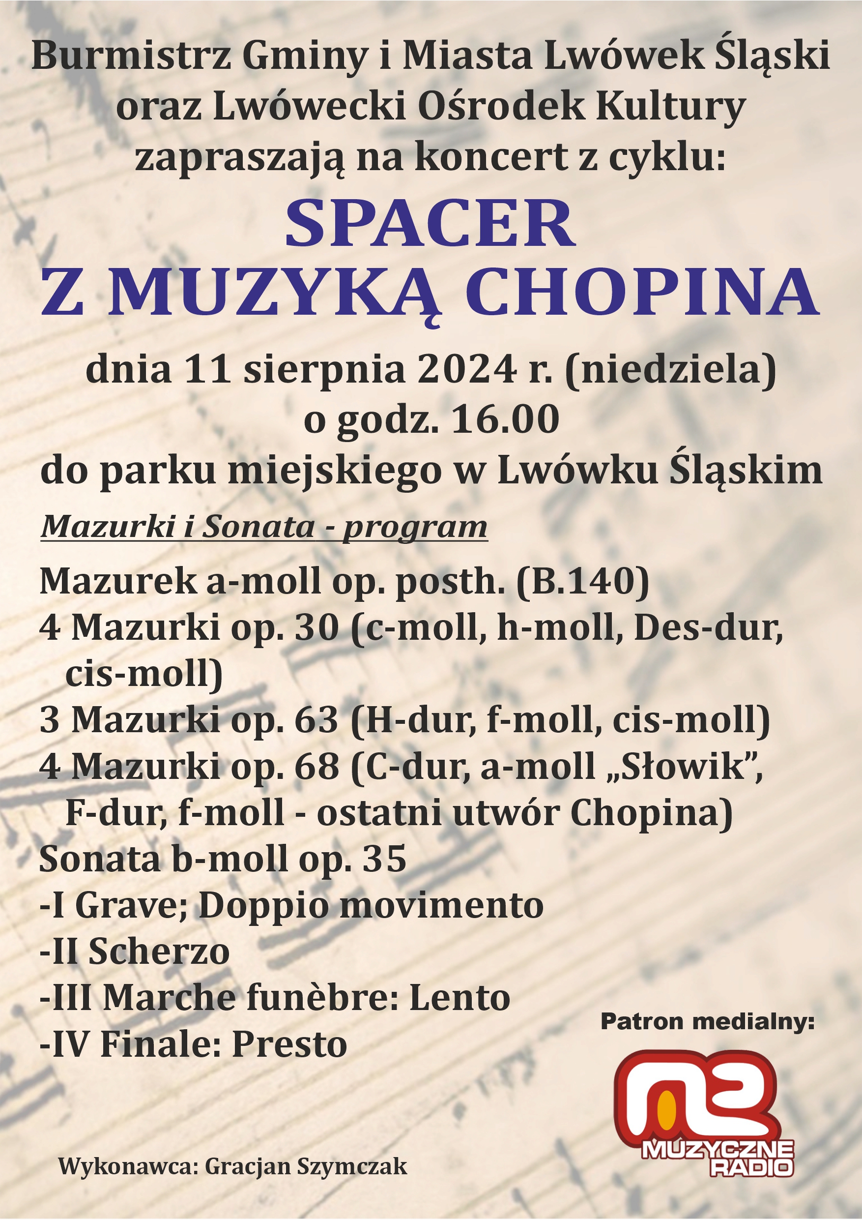 Spacer z muzyką Chopina
