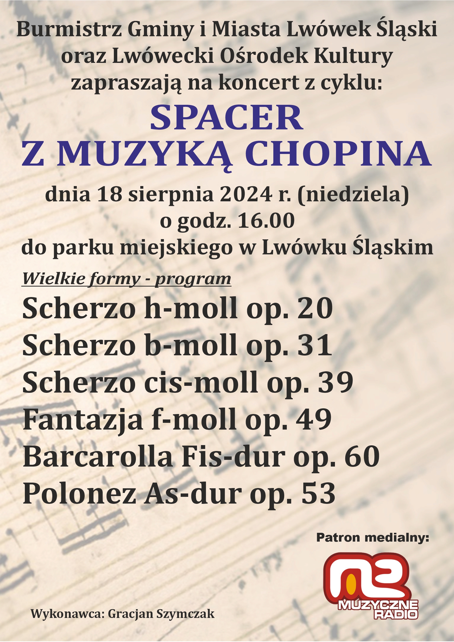 Spacer z muzyką Chopina