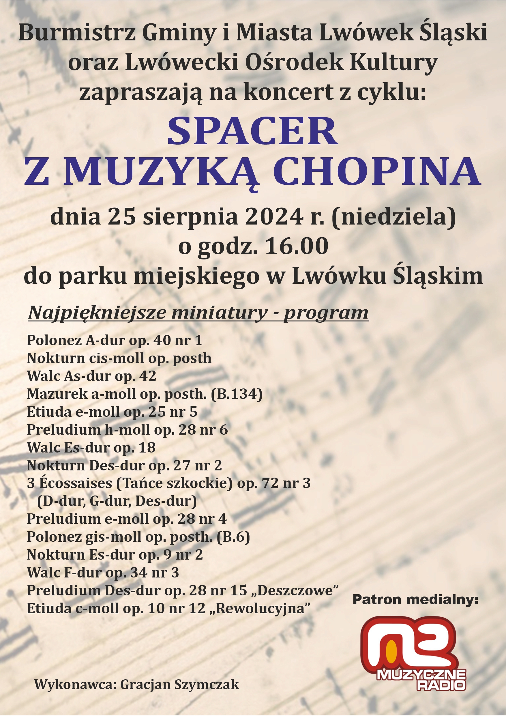Spacer z muzyką Chopina