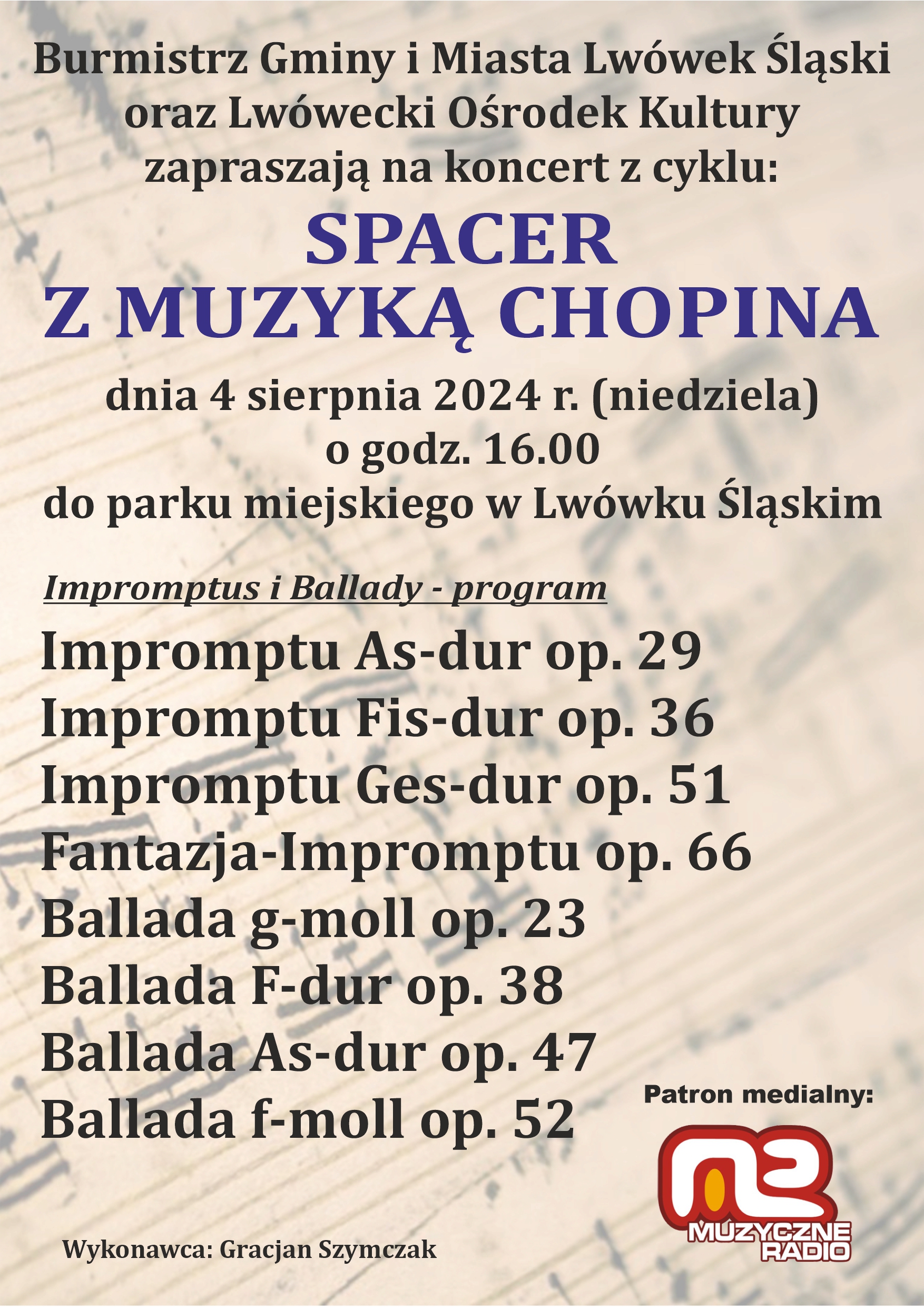 Spacer z muzyką Chopina