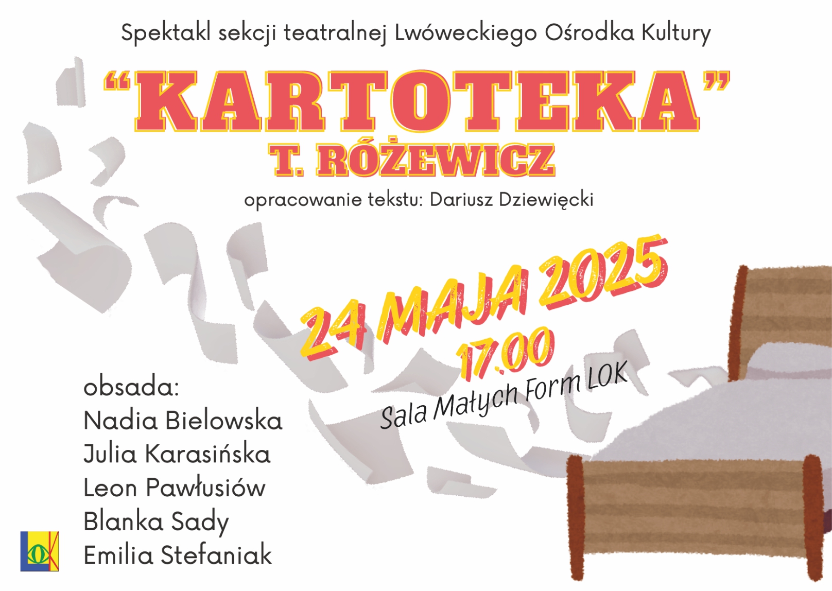 Spektakl sekcji teatralnej LOK – Kartoteka – Tadeusz Różewicz