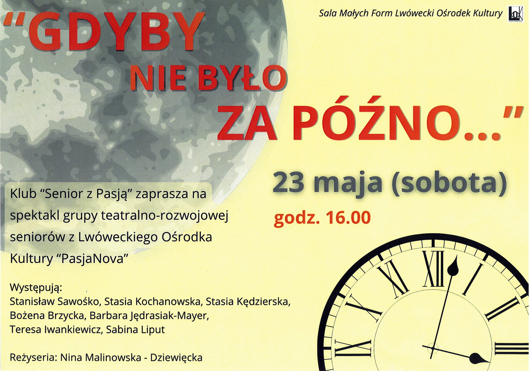Gdyby nie było za późno – spektakl grupy teatralno – rozwojowej PasjaNova